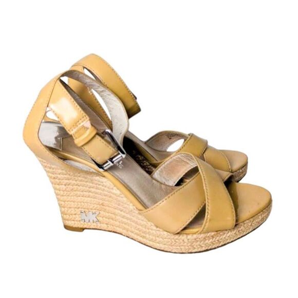 MICHAEL KORS Kami Ankle Strap Wedge Sandals Size 6M - Picture 3 of 9